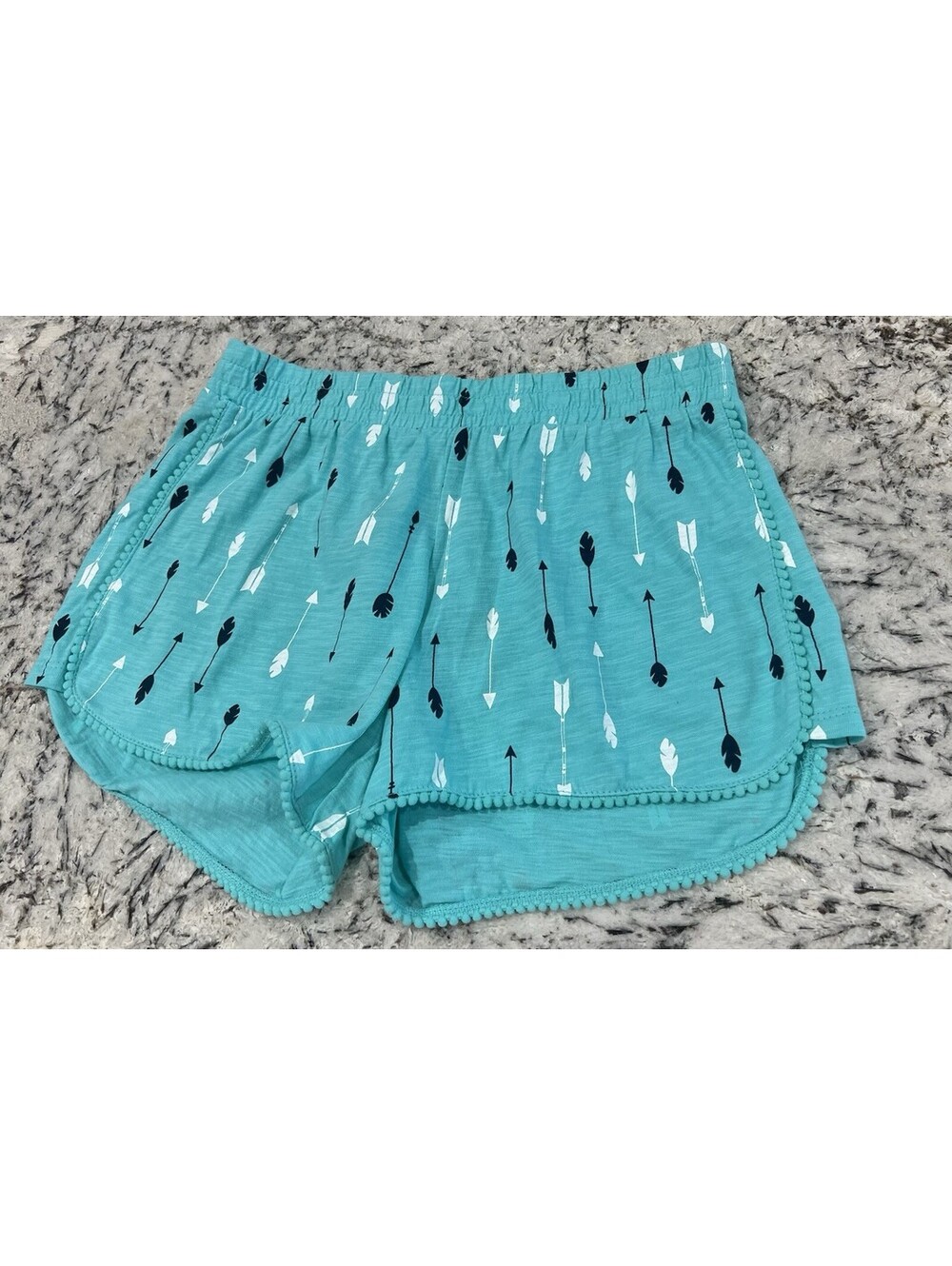 JUSTICE GIRLS TEAL ARROWS DOLPHIN SHORTS SIZE 14/16 NEW